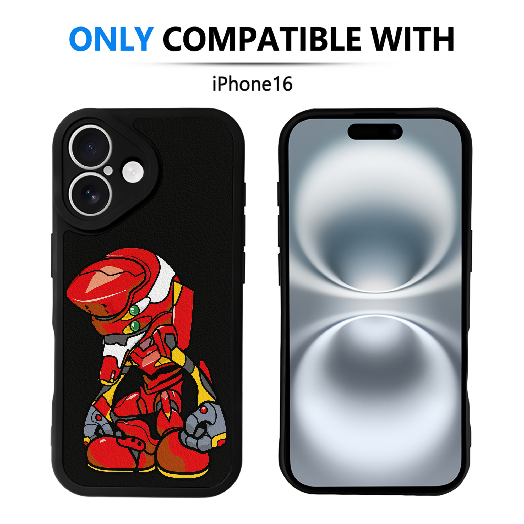 （画像用） EVA 新世紀エヴァンゲリオン 【iPhone 16シリーズ対応】シリコンスマホケース（レザー調） 材質：シリコン
